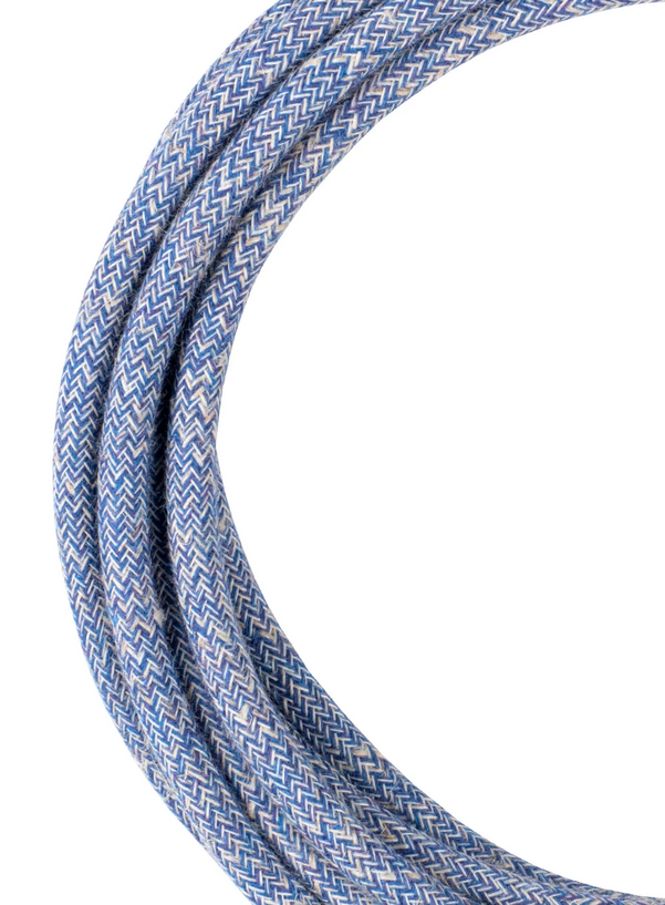 Bild von Textilkabel 3 Meter Tweed blau 2x0.75mm2