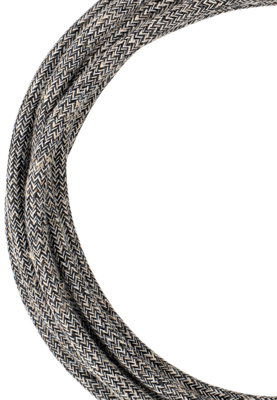 Bild von Textilkabel 3 Meter Tweed schwarz 2x0.75mm2