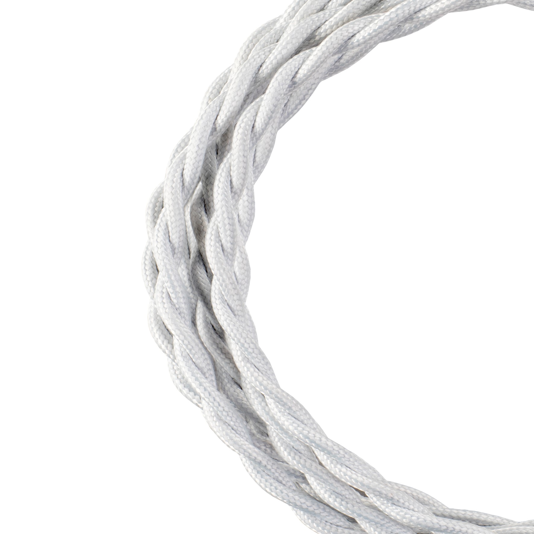 Bild von Textilkabel 3 Meter Twisted weiss 2x0.75mm2
