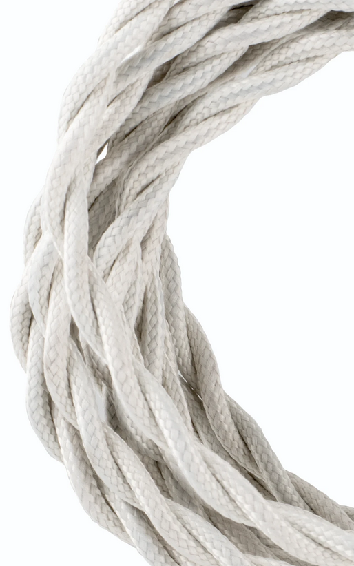 Bild von Textilkabel 3 Meter Twisted beige 2x0.75mm2