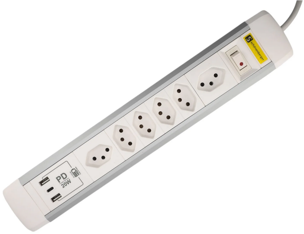 Bild von ALU Steckdosenleiste USB-C