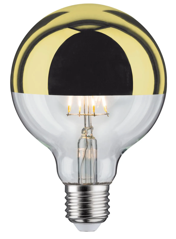 Bild von Kopfspiegel Globe 95mm LED gold A60 240V 6.5=48W/2700K E27 dim