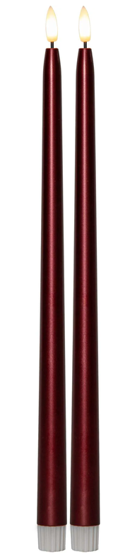 Bild von Flamme Metal 060-36 Stabkerze rot 2.1x28.5cm 2er-Set