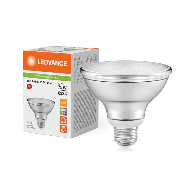 Bild von LED PAR30  75 240V 10W/927 36° E27 DIM
