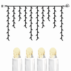 Bild von System LED Icicle Extra 2x1 Meter weisses Kabel