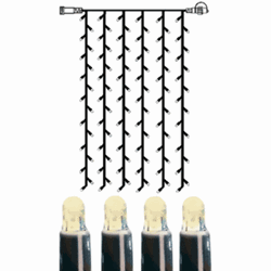 Bild von System LED Vorhang Extra 1x2m warmweiss, schwarzes Kabel