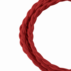 Bild von Textilkabel 3 Meter Twisted rot 2x0.75mm2