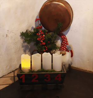 Bild von Advent Wachskerzen weiss 4er-Set