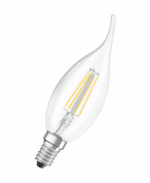 Bild von LED Classic BA40 Windstoss klar 240V 3.4W/827 E14