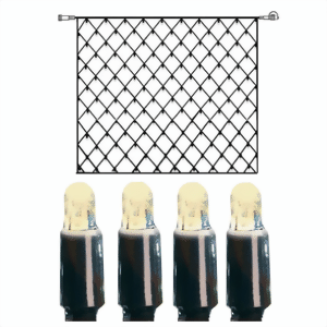 Bild von System LED Netz Extra 3x3m warmweiss, schwarzes Kabel