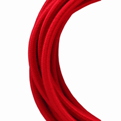 Bild von Textilkabel 3 Meter rot 2x0.75mm2