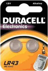 Bild von Duracell Electronics LR43 1,5V Alkaline 2er-Blister
