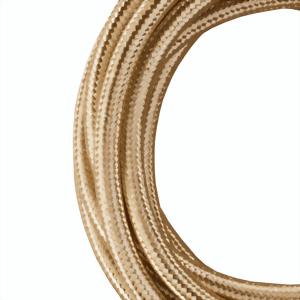 Bild von Textilkabel 3 Meter metallic Champagne 2x0.75mm2