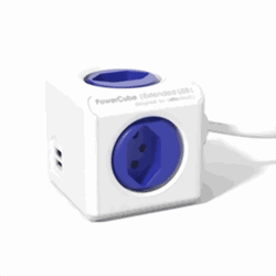 Bild von Steckdose PowerCube Extended USB blau