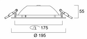 Bild von Start Downlight 15W/3000K LochØ 175mm