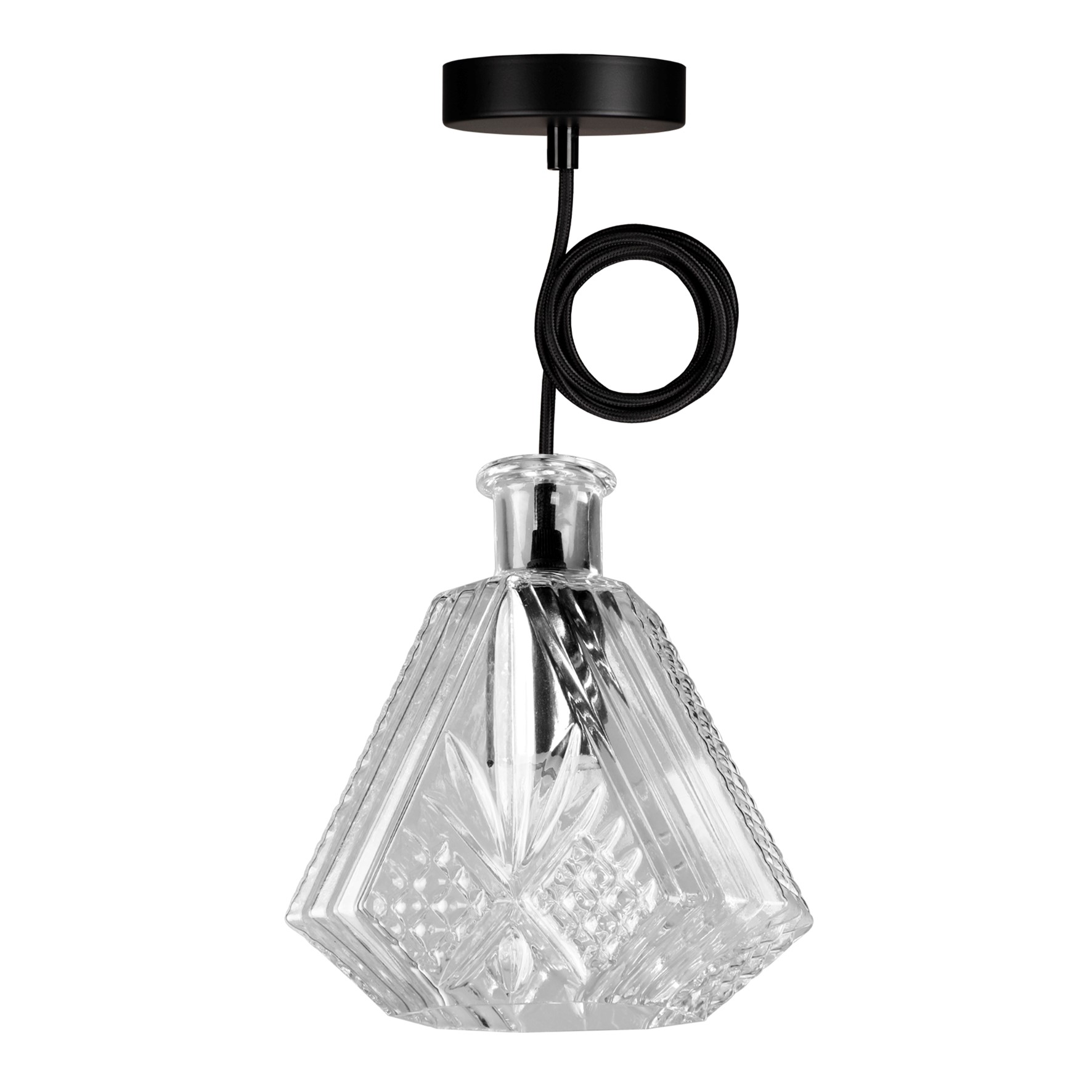 Bild von Crystal Pendelleuchte Jim E27 Glas 1.5M