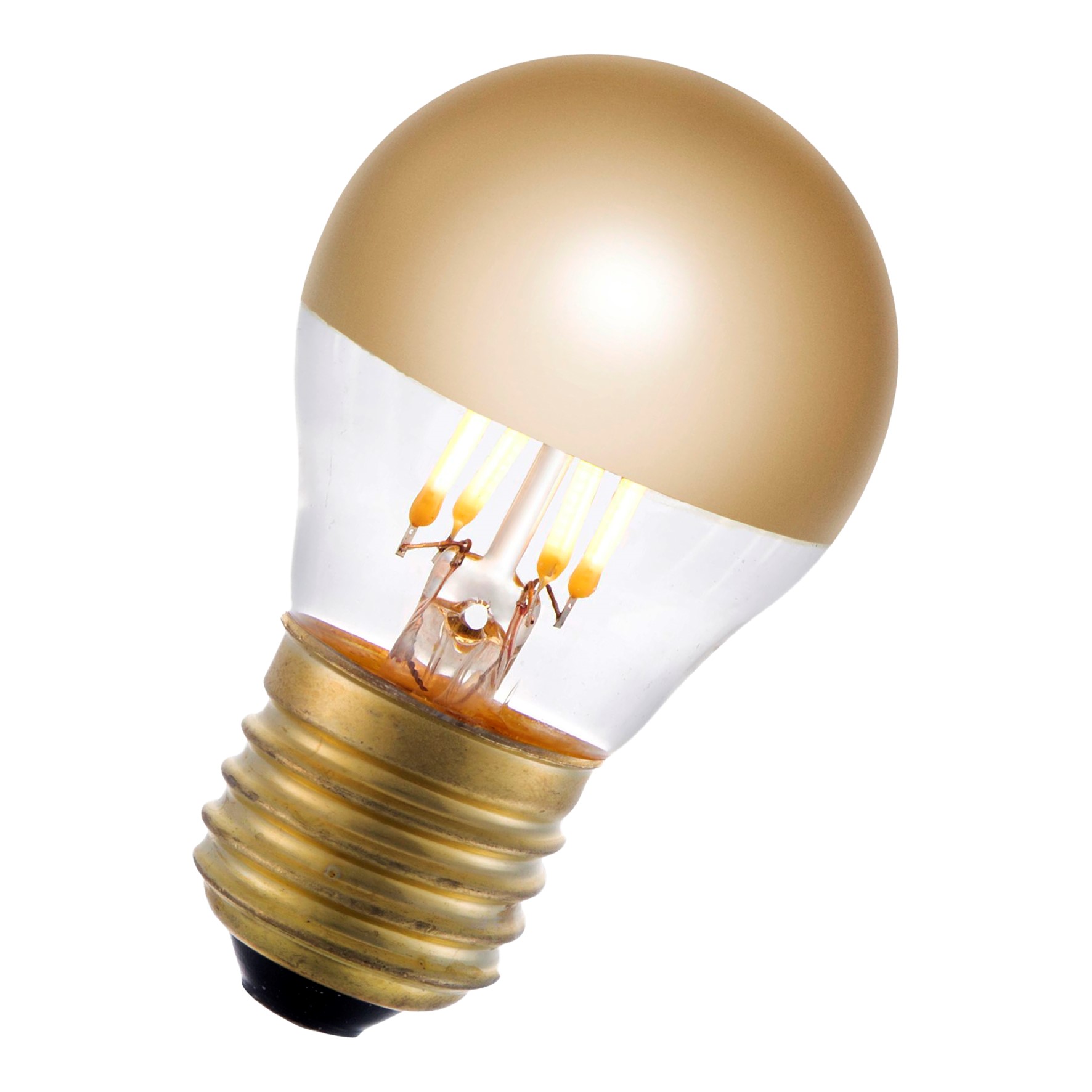 Bild von Kopfspiegel Tropfen LED gold P45 240V 4=25W/2700K E27 dim