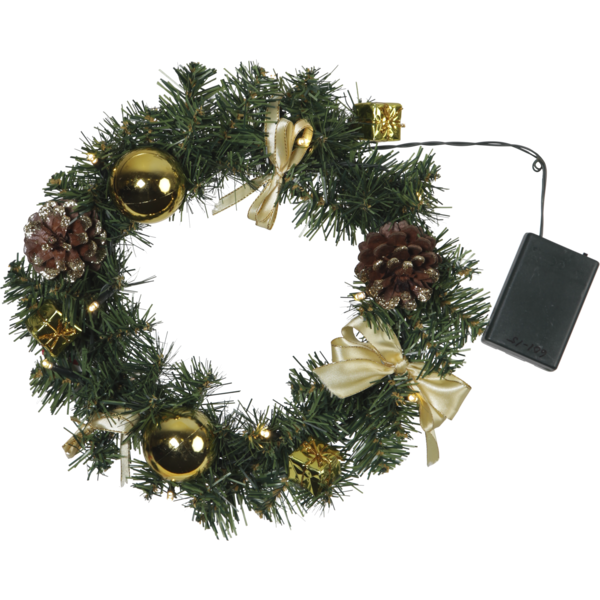 Bild von Weihnachtskranz Decorage 30cm gold