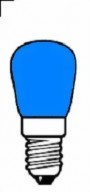 Bild von TV-Lampen blau transparent 230V 15W E14