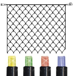Bild von System 24 Netz 2x2 Meter Extra, Multicolor, schwarzes Kabel