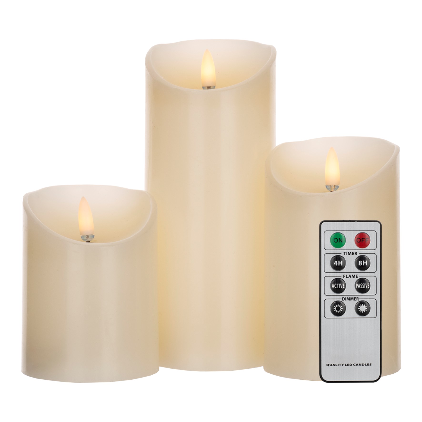 Bild von LED Flicker Flame Wachskerzen 3er Set