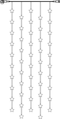 Bild von System Decor Sternenvorhang Extra 0.9x2 Meter, weisses Kabel