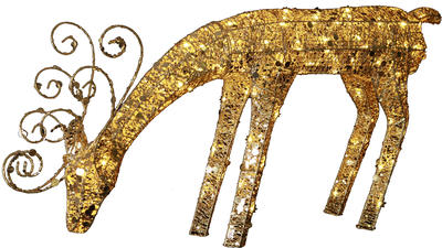 Bild von Sequini Rentier 116x55cm gold