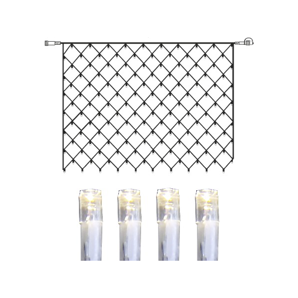 Bild von System Decor Netz Extra 2x1,5 Meter, kaltweiss transparentes Kabel