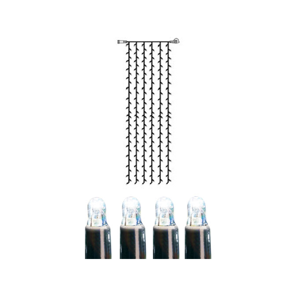 Bild von System LED Vorhang Extra 1x4m kaltweiss, schwarzes Kabel