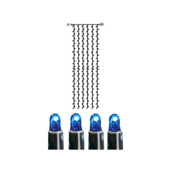 Bild von System LED Vorhang Extra 1x4m blau, schwarzes Kabel