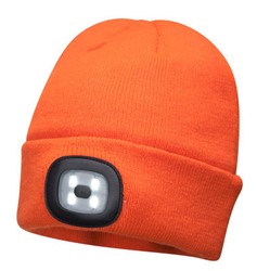 Bild von Wollmütze LED orange