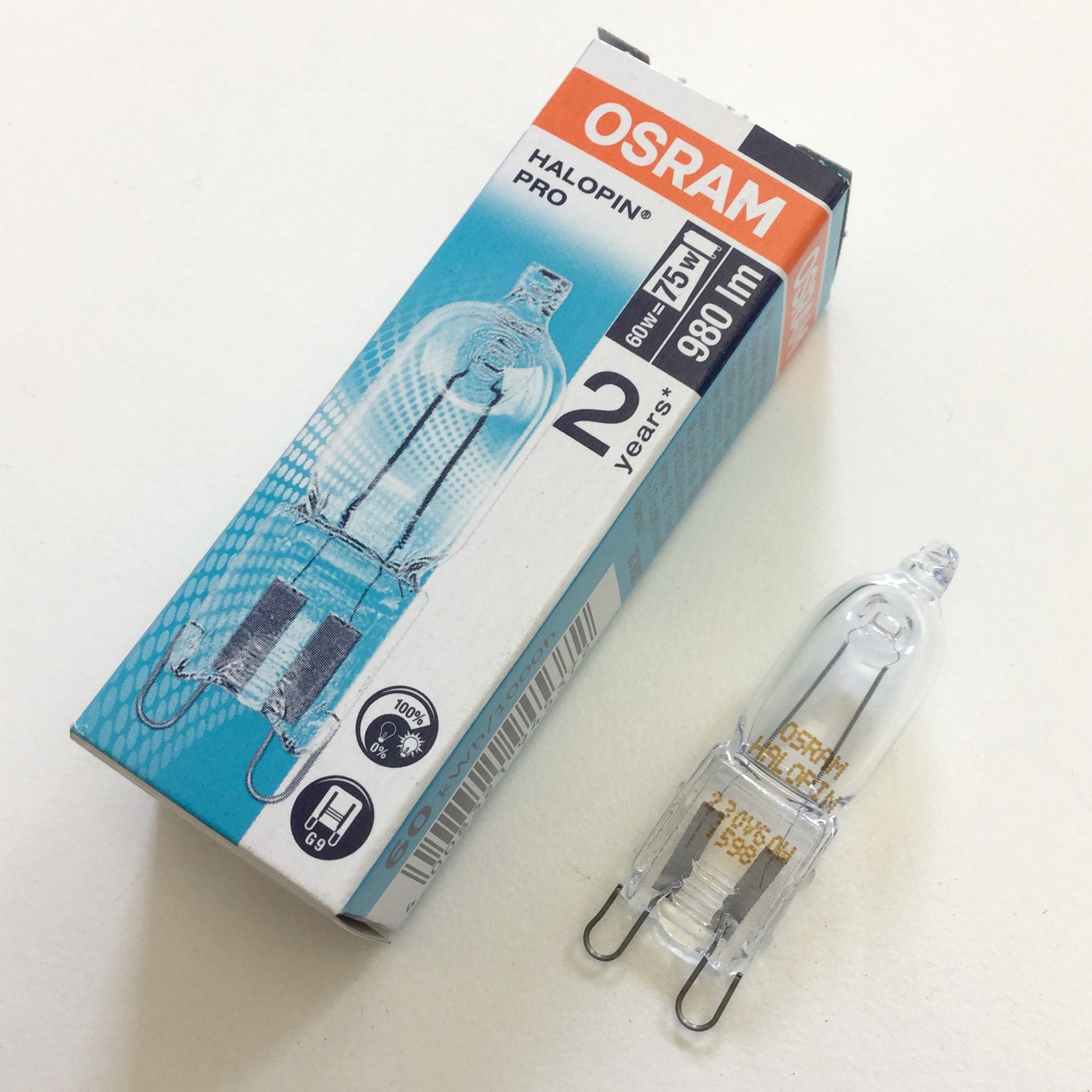 AMPOULE OSRAM HALOPIN ECO G9 60W 66760 ECO