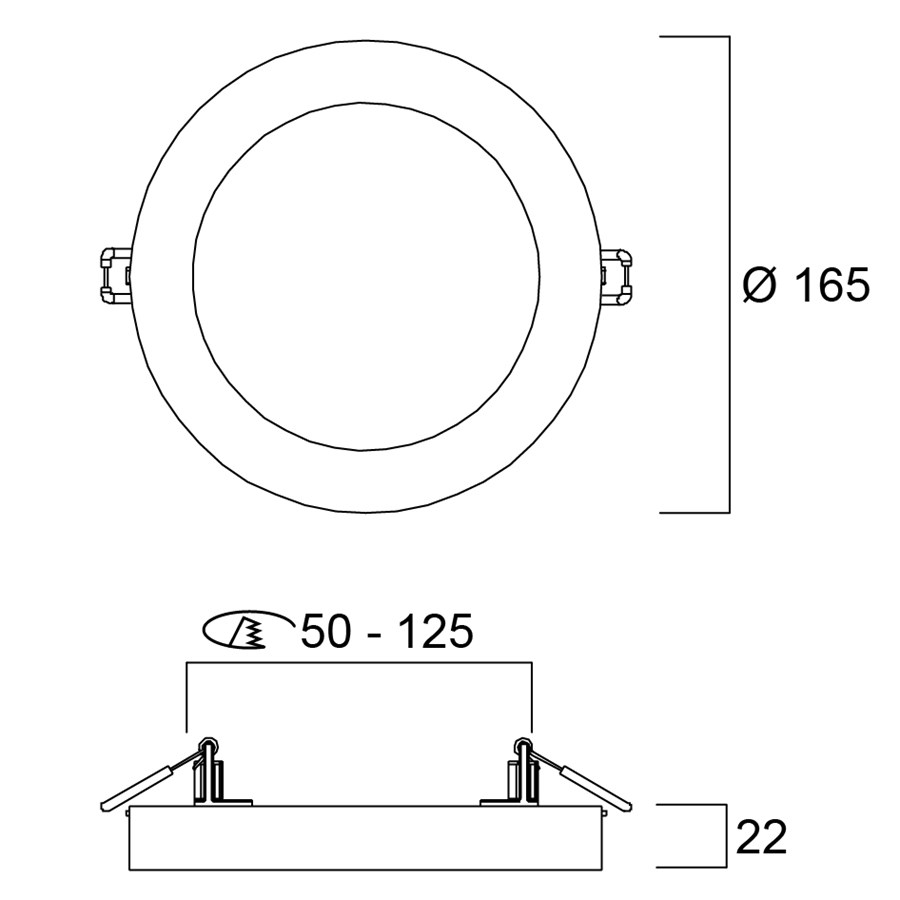 Bild von Start Eco  Downlight 6W/3000-4000-6500K LochØ 50-125mm