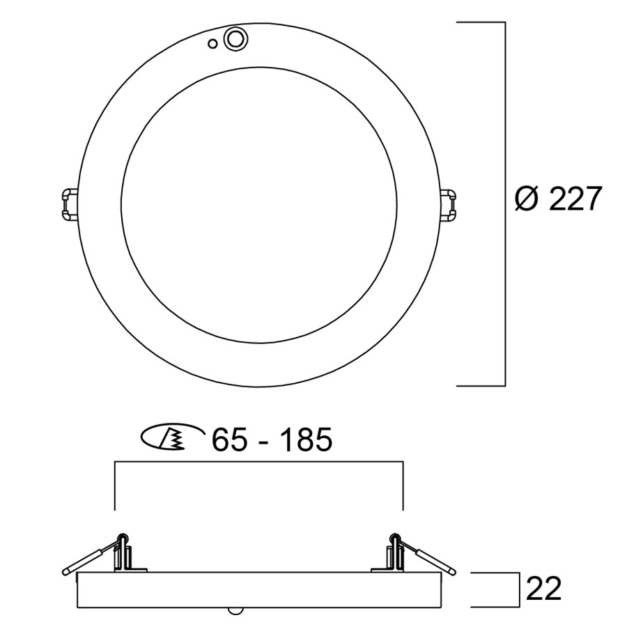 Bild von Start Eco  Downlight PIR 18W/3000-4000-6500K LochØ 65-185mm